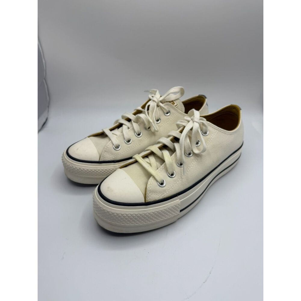 Converse Women's CTAS Lift Sneakers, Denim - Egret, 8 Medium US